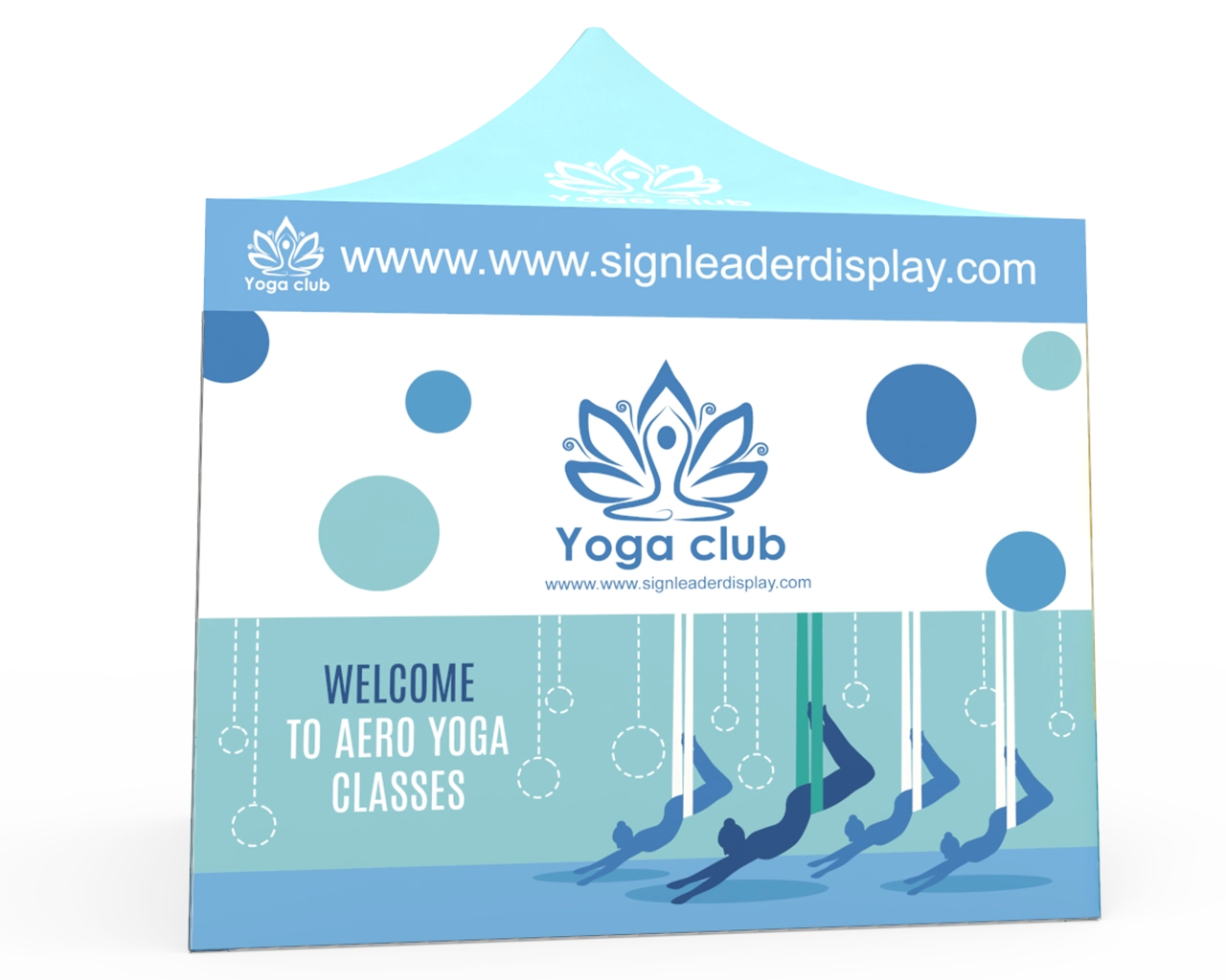 Custom Pop Up Canopy Tent 10x10 with 4 x Single-Sided Full Walls