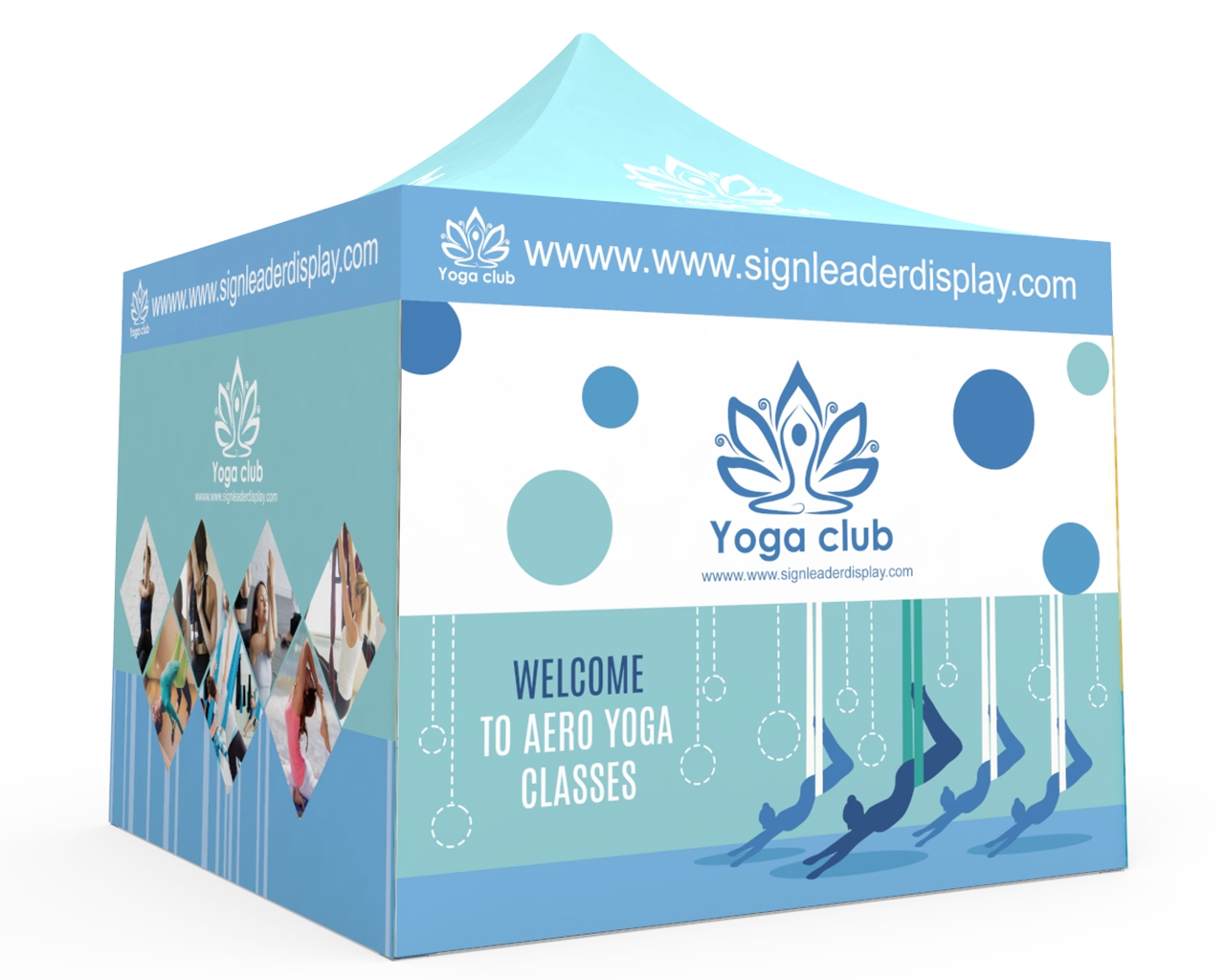 Custom Pop Up Canopy Tent 10x10 with 4 x Single-Sided Full Walls