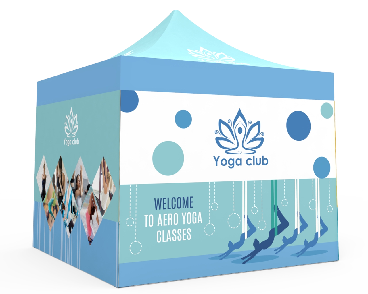 Custom Pop Up Canopy Tent 10x10 with 4 x Single-Sided Full Walls