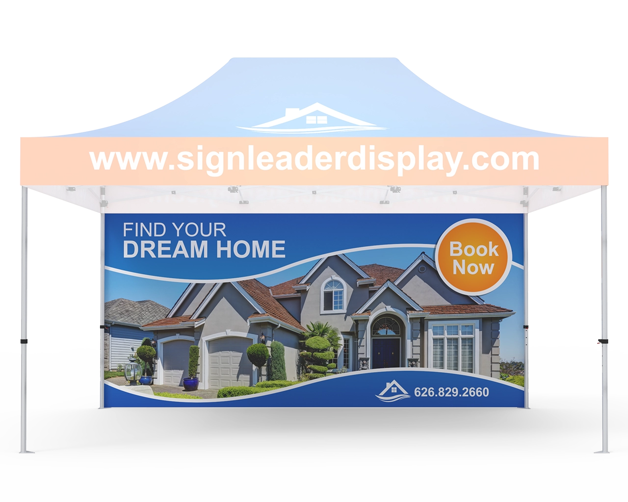 Custom Printed Tent Full Backwall for 10x15 Tent