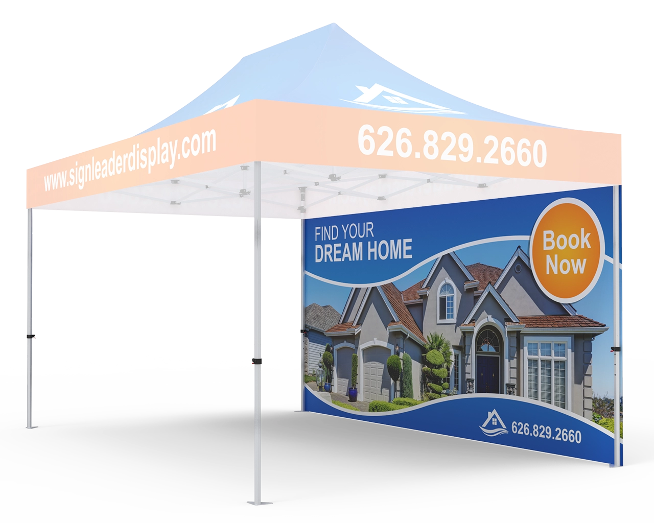 Custom Printed Tent Full Backwall For 10x15 Tent Main