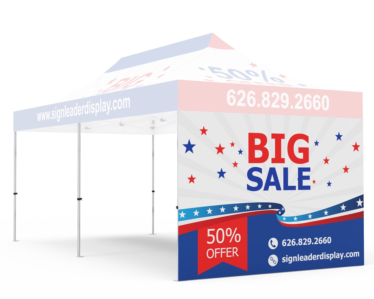 Custom Printed Tent Full Sidewall for 10x20 Tent
