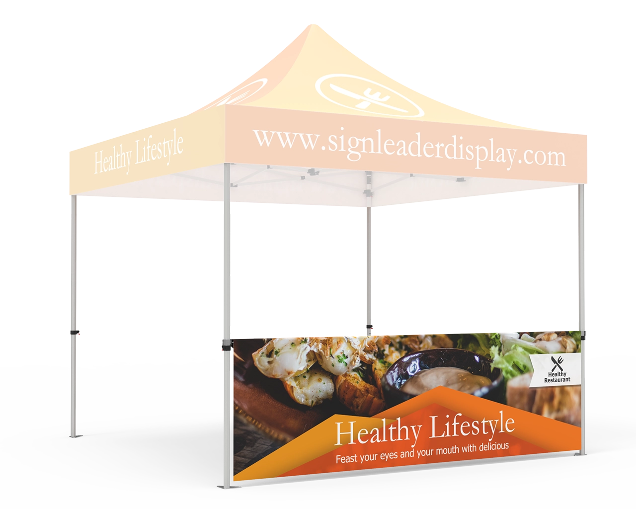 Custom Printed Tent Halfwall for 10x10 Tent