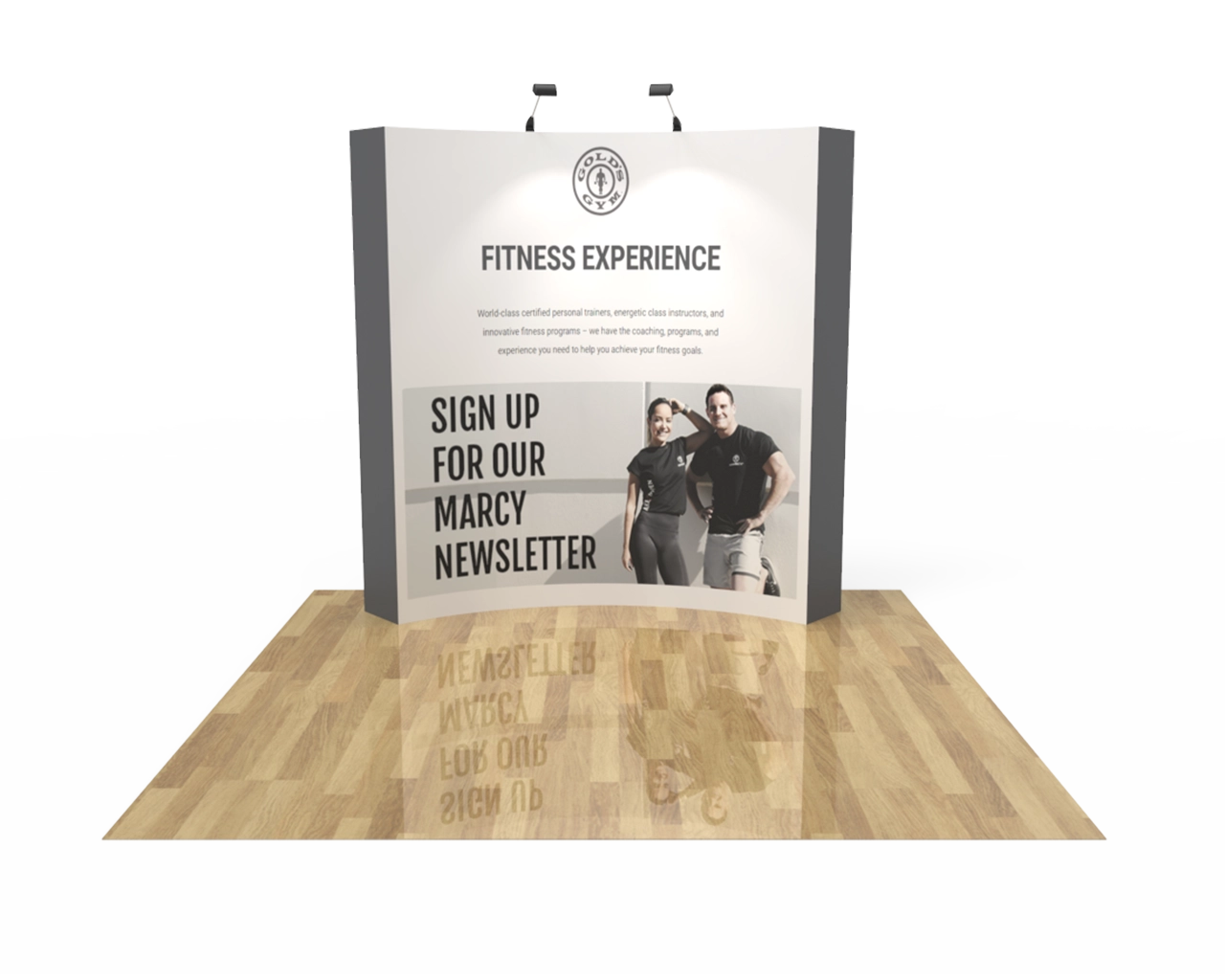 8ft Curved Velcro Fabric Pop Up Display