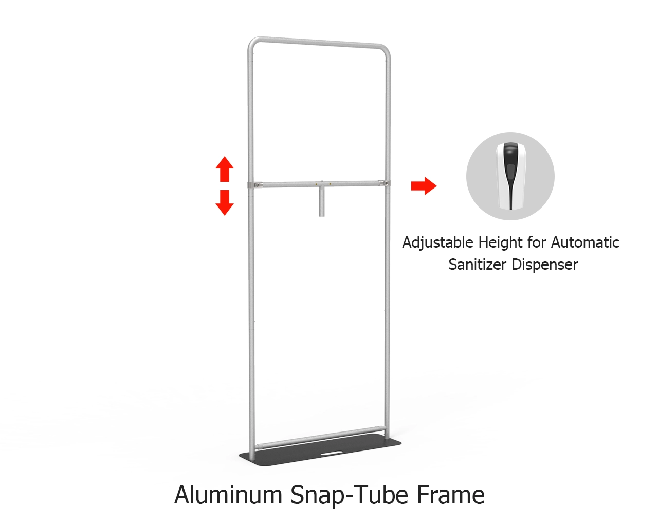 Adjustable Public Automatic Infrared Induction Hand Sanitizer Dispenser Banner Holder Kit