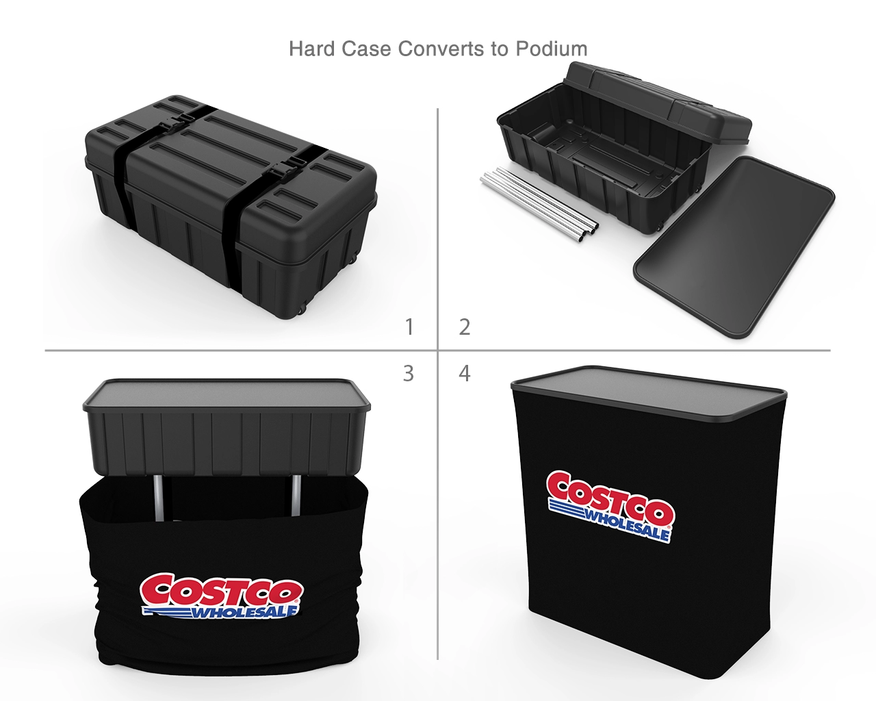 Heavy-Duty Transport Case to Trade Show Podium