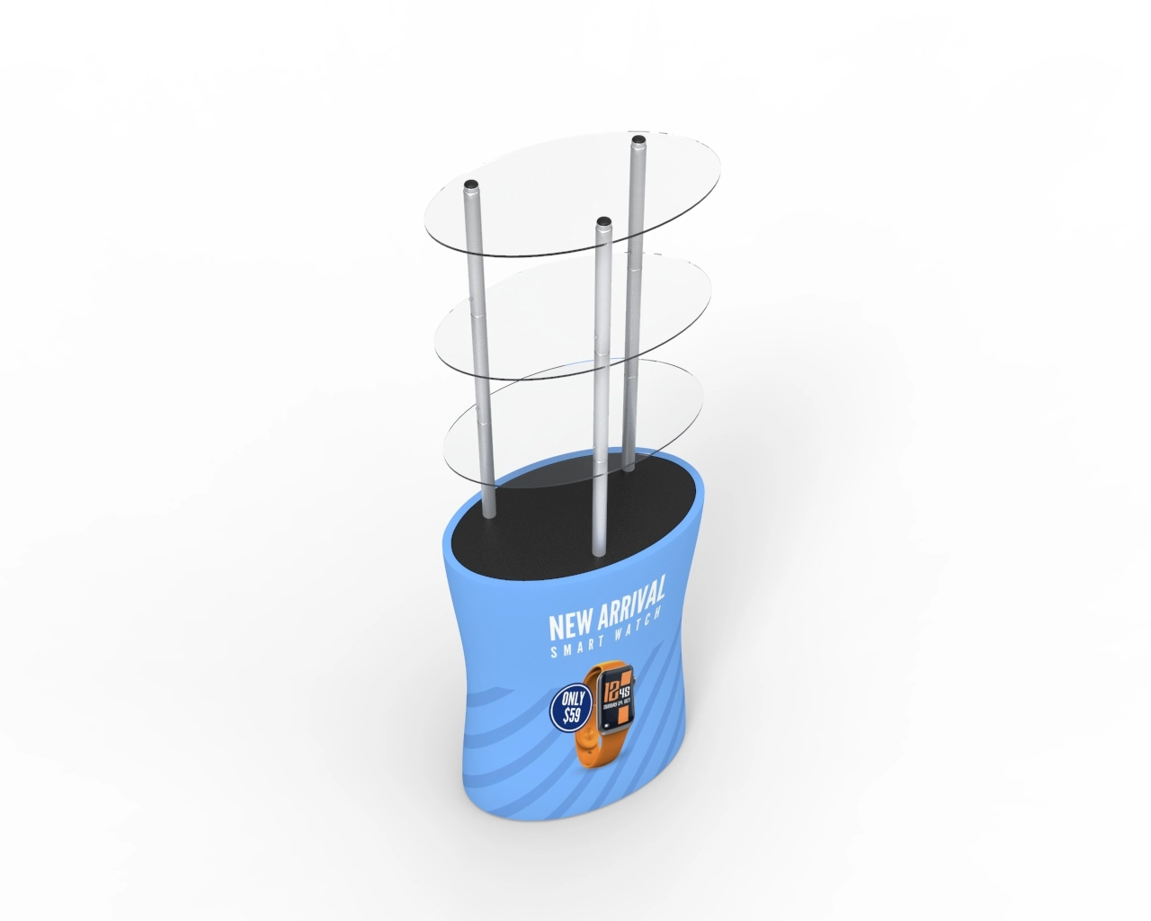 Oval TradeTower Display