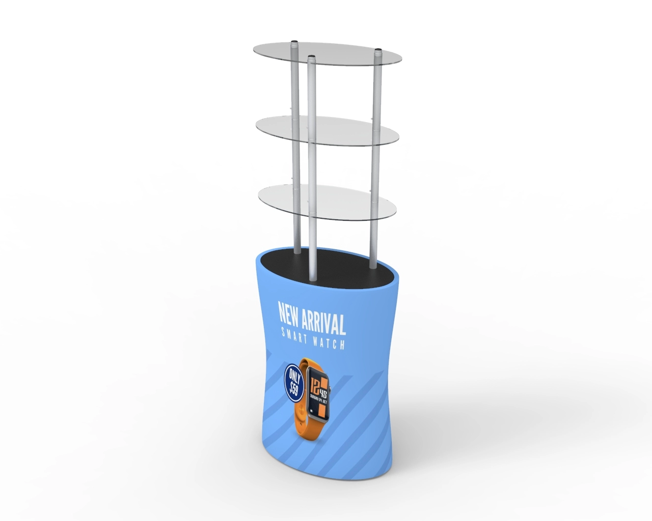 Oval TradeTower Display