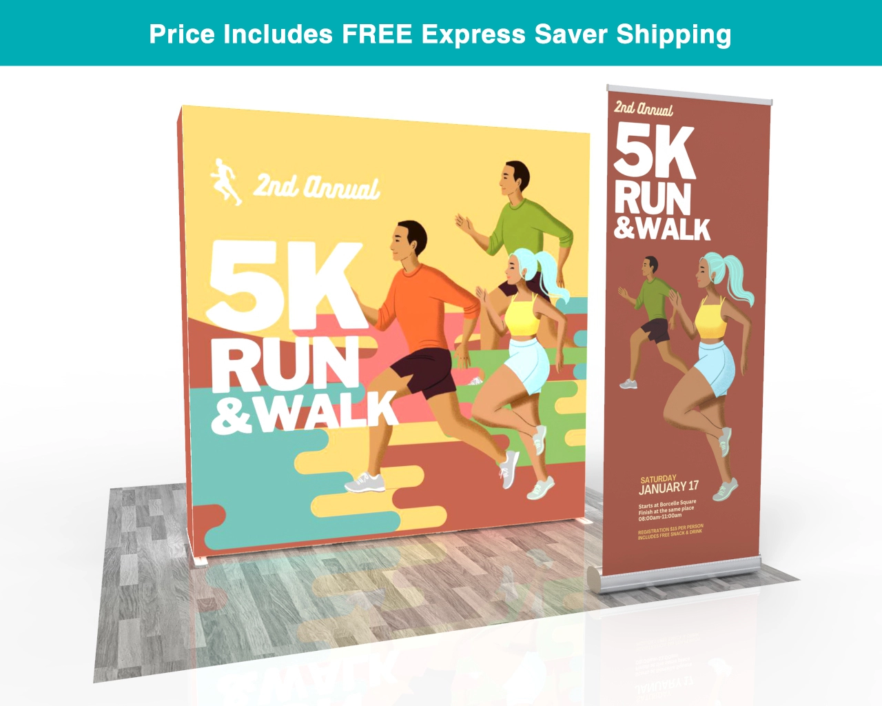 8ft SEGQuick™ Booth 28 - Pop Up Backlit
