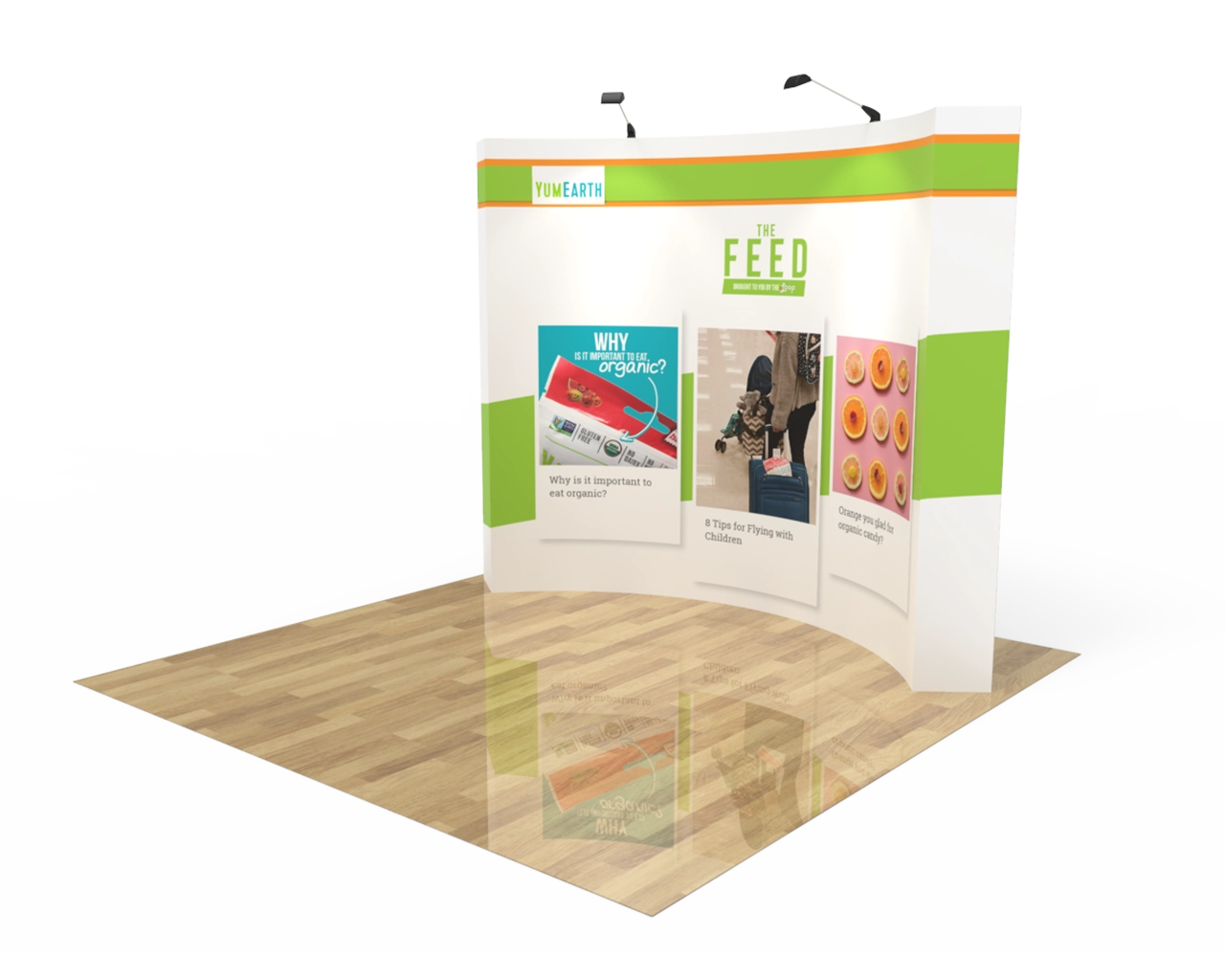 10ft Curved Velcro Fabric Pop Up Display