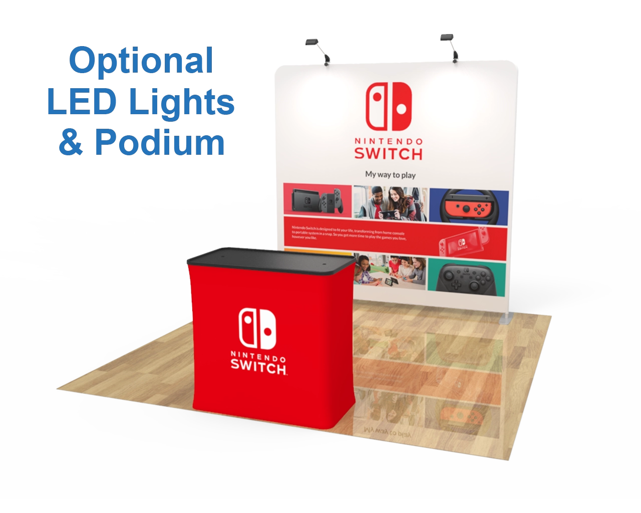 8ft Straight & Tension Fabric Display