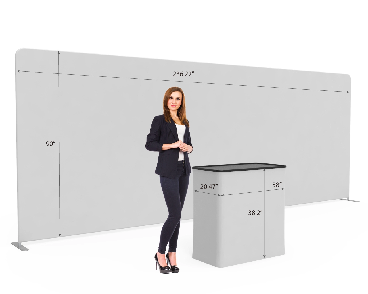 20ft Straight PortaZip™ Backdrop