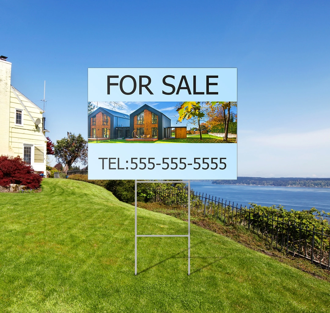 Real Estate Yard Signs And H-Stake
