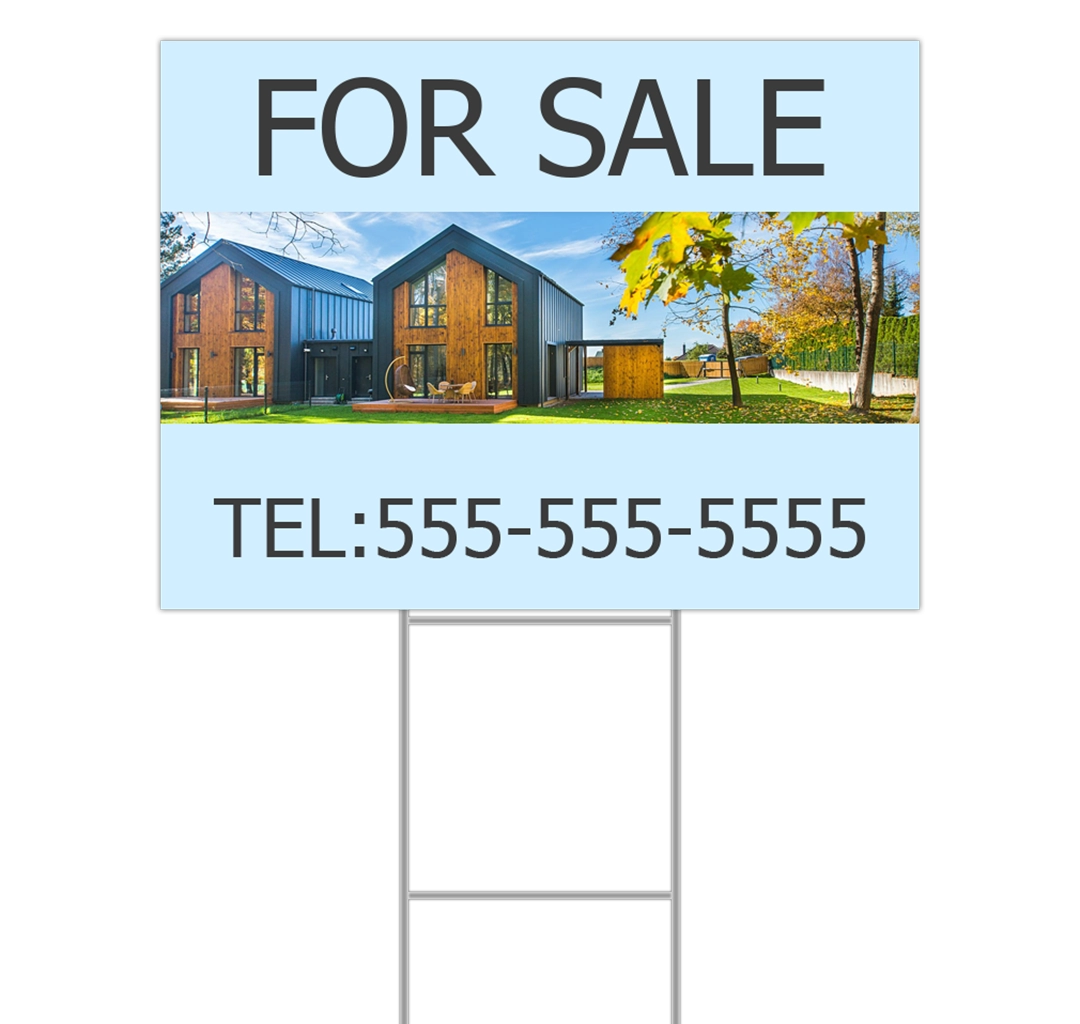 Real Estate Yard Signs And H-Stake