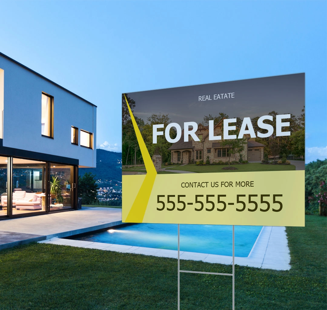 Real Estate Yard Signs And H-Stake