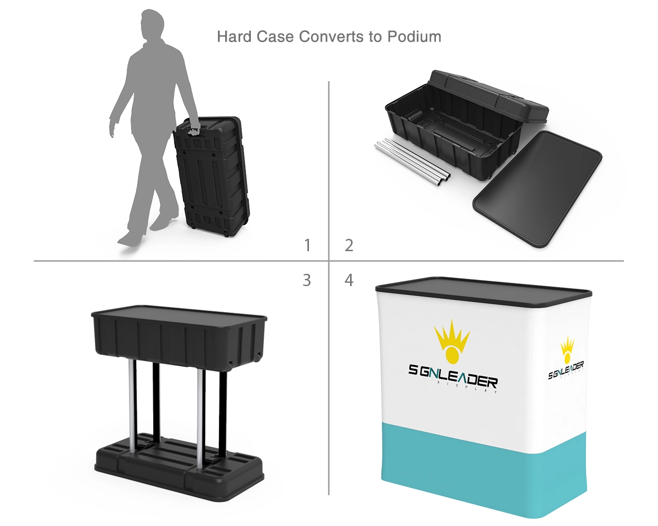 10ft Custom Trade Show Booth Kit C for Sunglasses & Personal Gear Brands