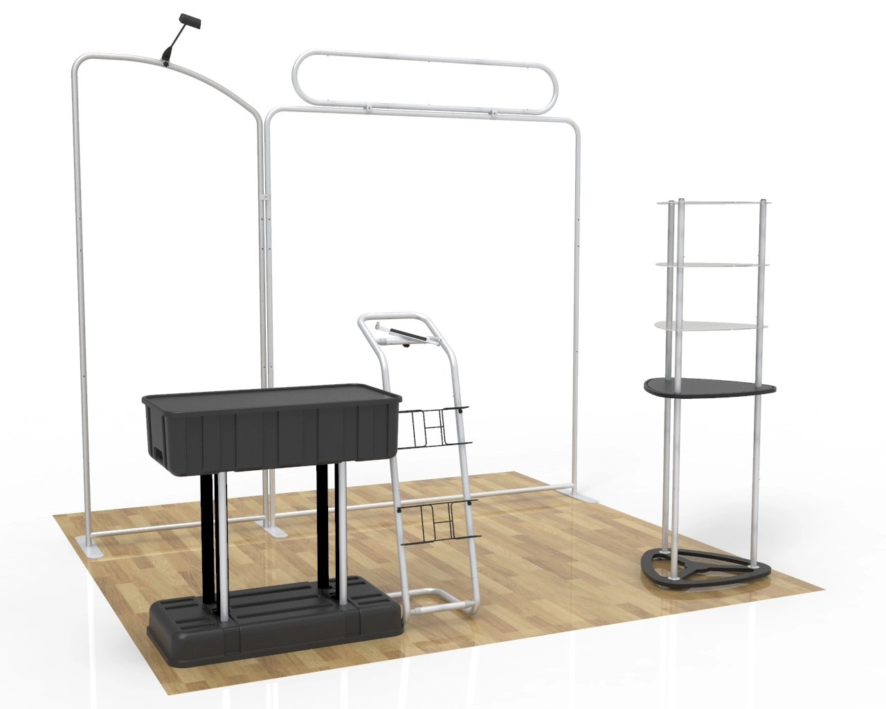 10ft Custom Trade Show Booth Kit C for Sunglasses & Personal Gear Brands