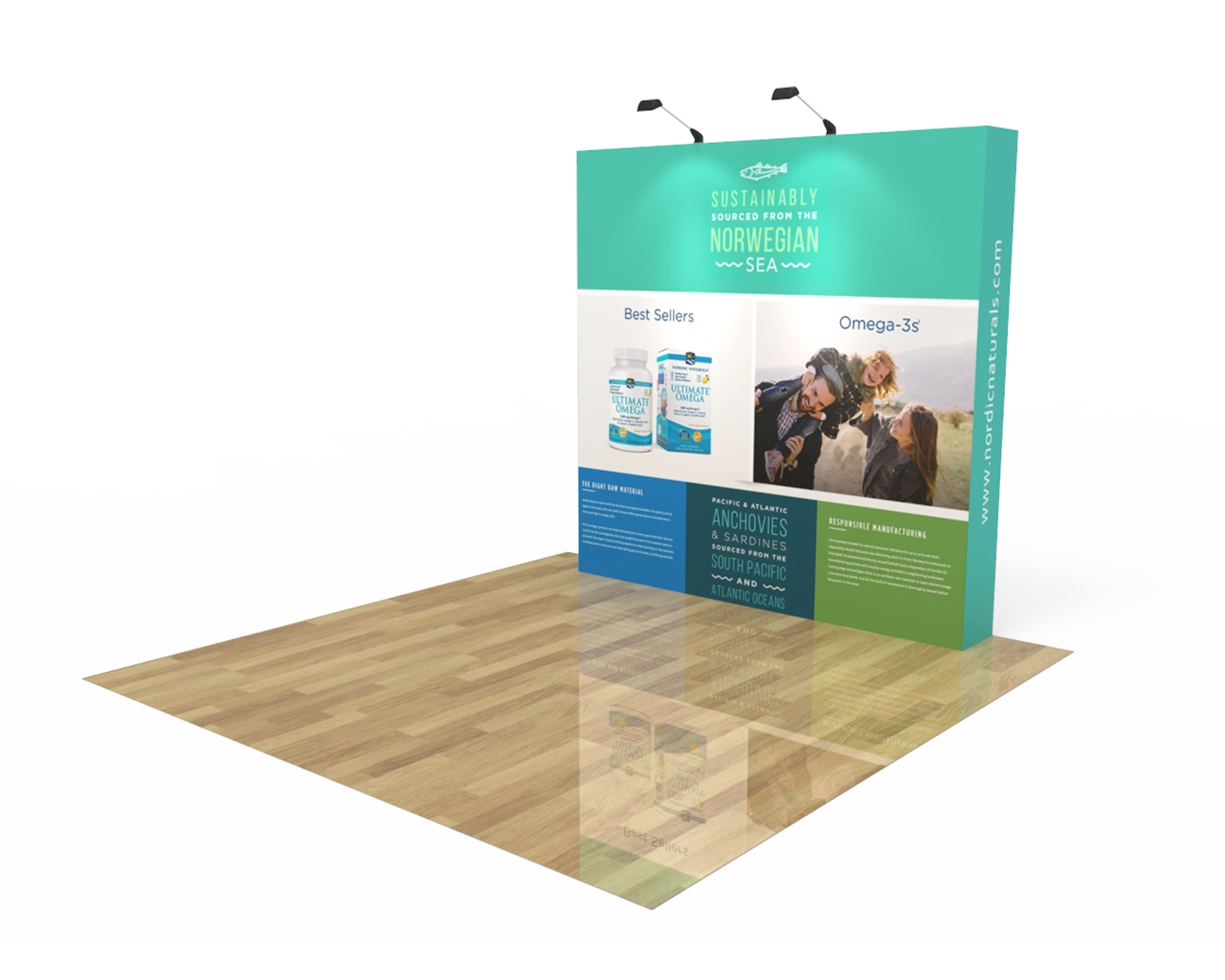 10ft Straight Velcro Fabric Pop Up Display