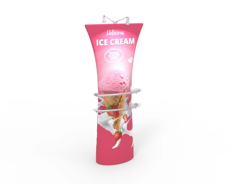 Straight Top Fabric Banner Stand 