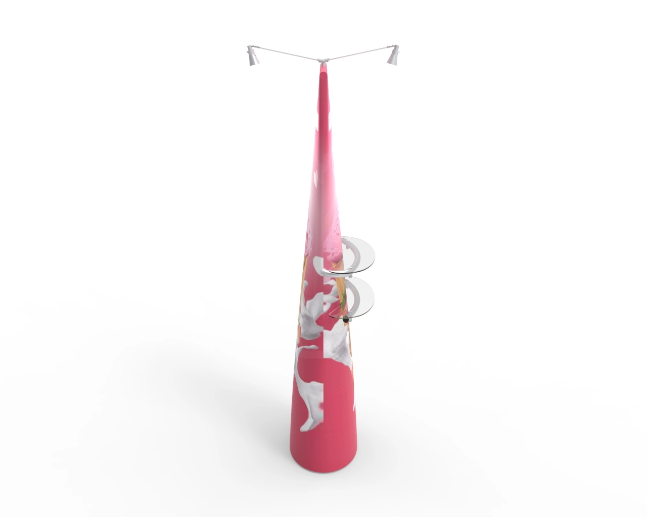 Straight Top Fabric Banner Stand 