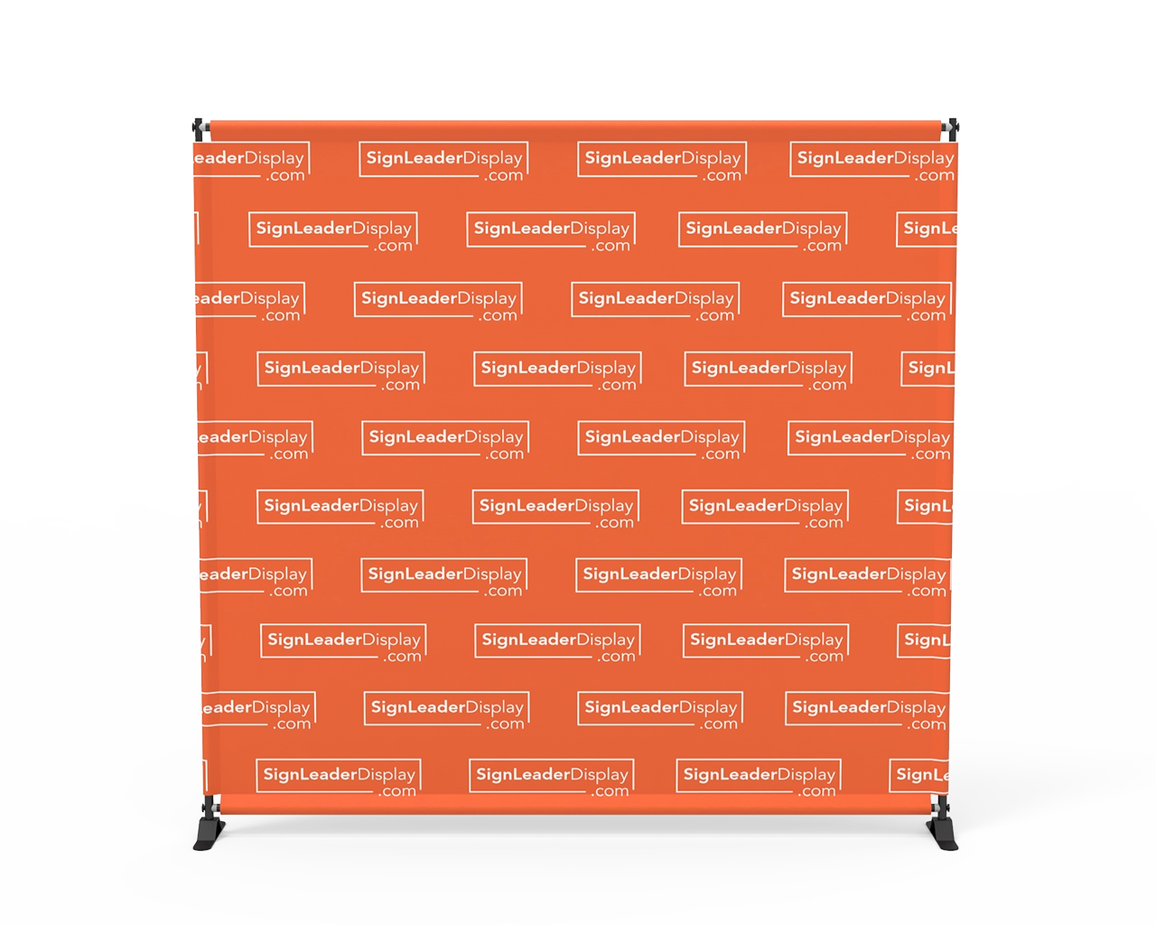 8x8ft Green & White Custom Telescopic Aluminum Tube Tension Fabric Video Backdrop Banner Stand