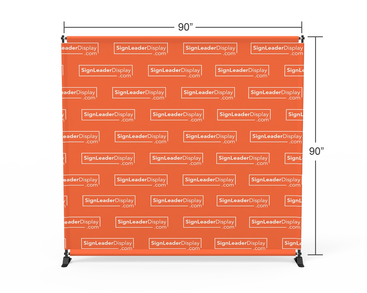 8x8ft Green & White Custom Telescopic Aluminum Tube Tension Fabric Video Backdrop Banner Stand