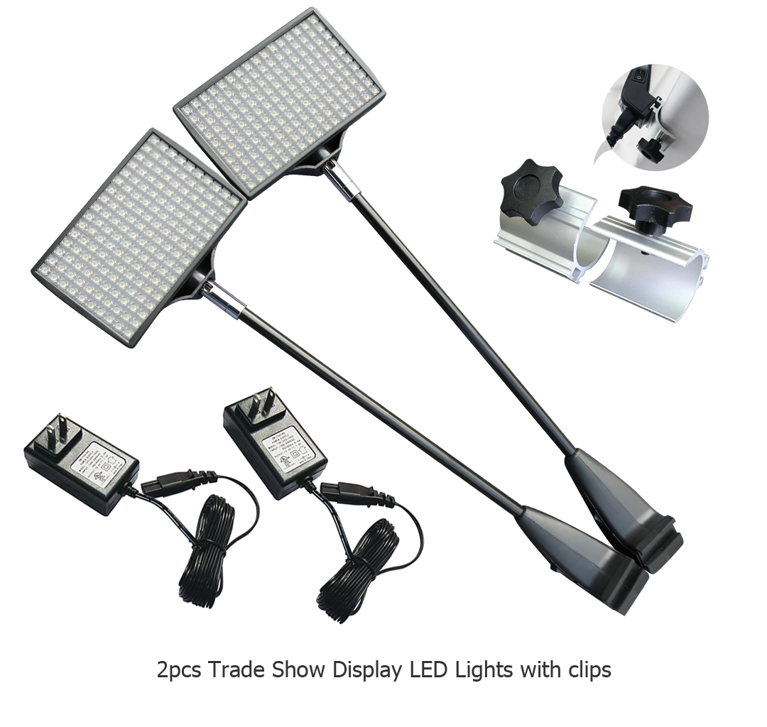 8ft Curved Tension Fabric Display With Podium Case|Portable Trade Show Booth