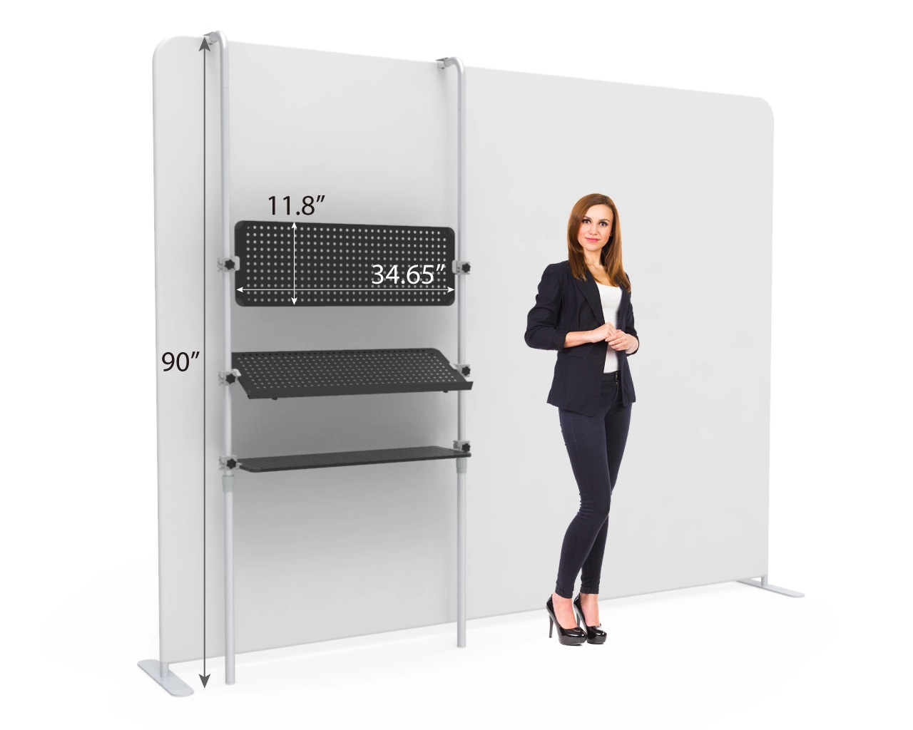 TriStyle Black Aluminum Shelves