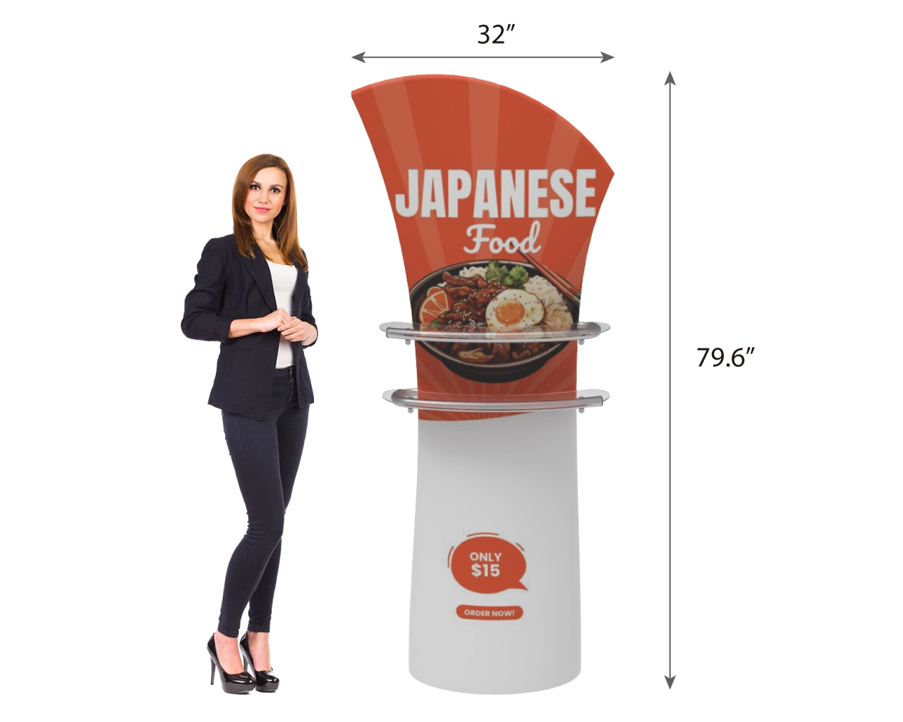 Angled Top Fabric Banner Stand 