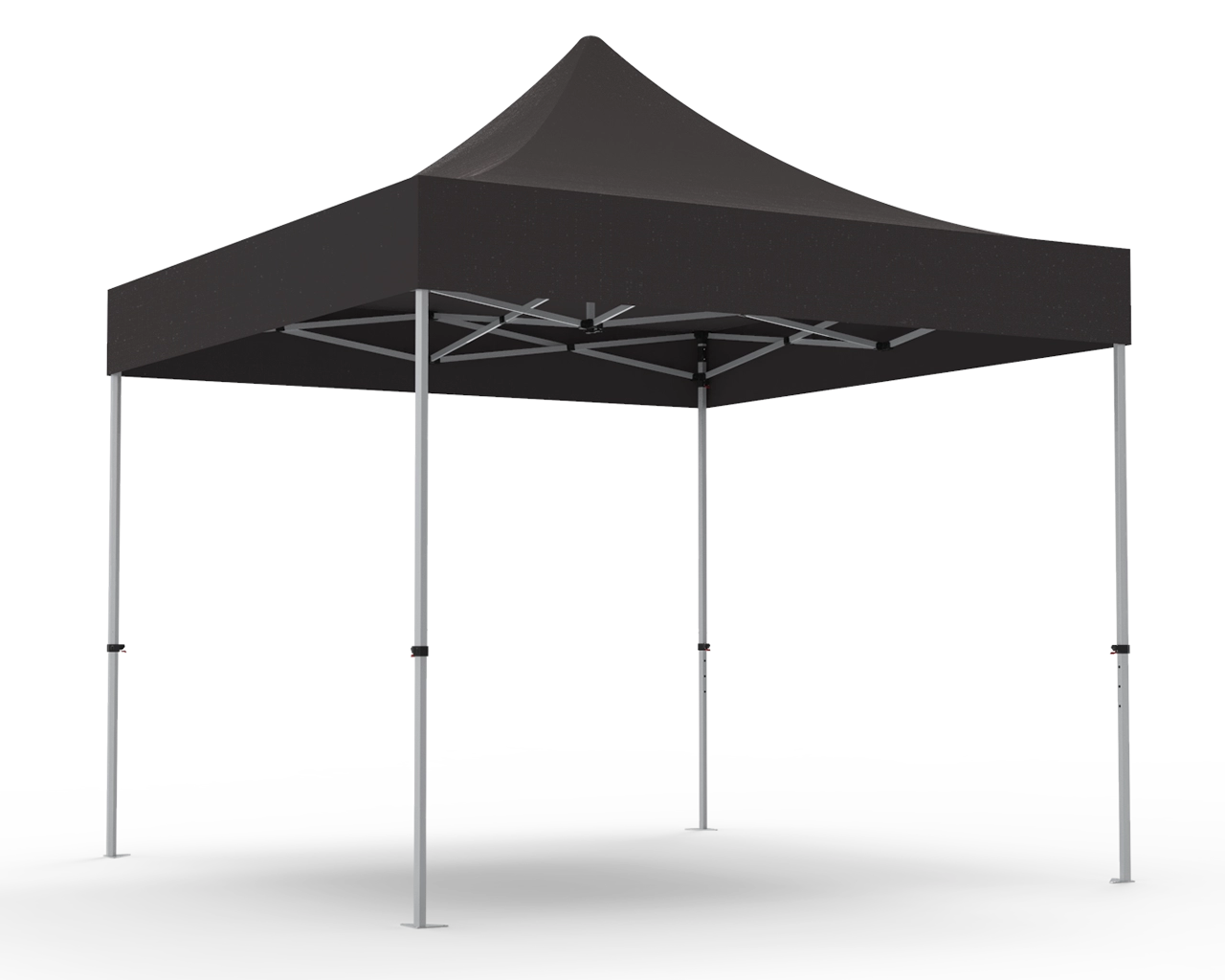 Unprinted Black 10 x 10 Pop Up Canopy Tent 