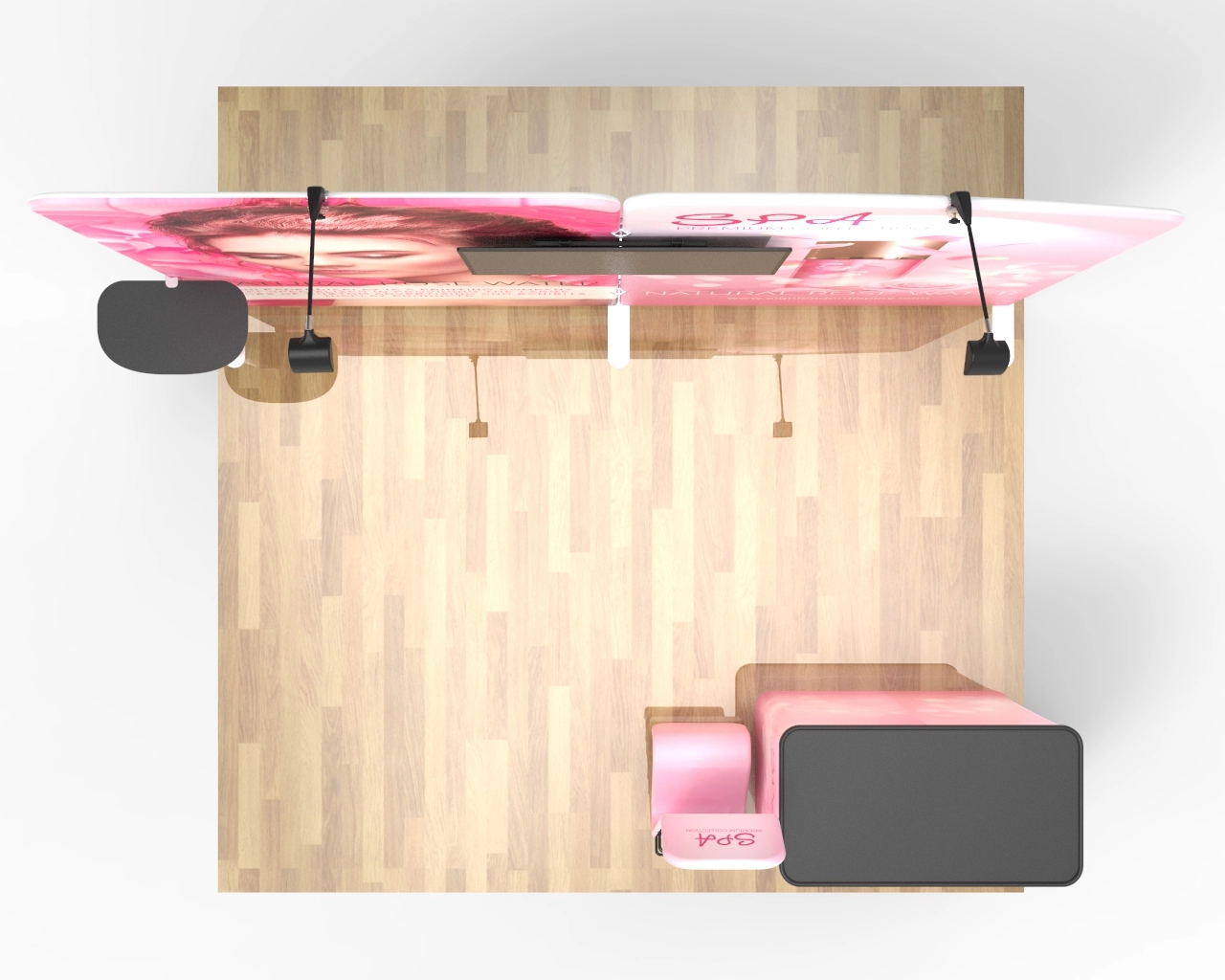 10x10ft Custom Trade Show Booth Kit A1 for Bridal Beauty, Makeup & Spa Brands
